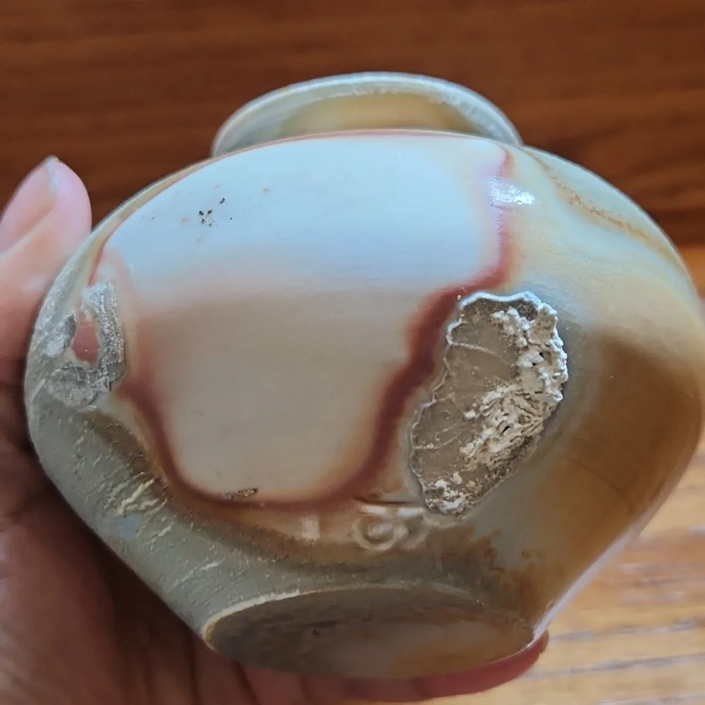Handcrafted Ceramic Vase - Earth Tones - Picture 6 of 8